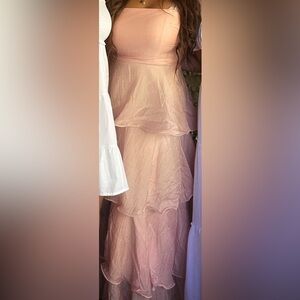 Elegant Pink Layered Dress